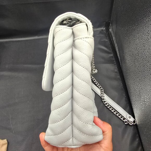 Rebecca Minkoff Light Gray Chevron Shoulder Bag - Picture 5 of 14